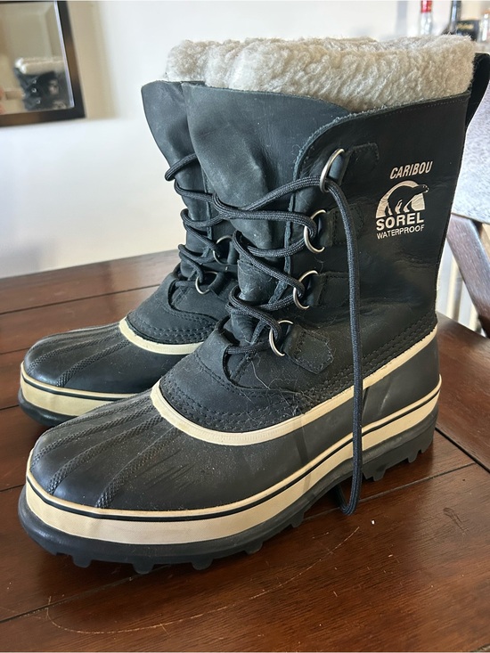 Sorel Shoes - Sorel Black and Cream Caribou Waterproof Women’s Snow Boots